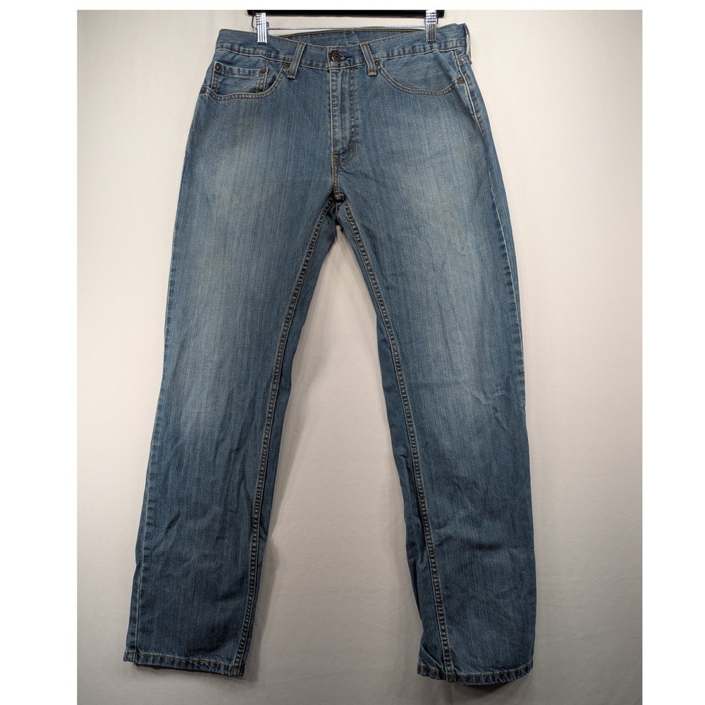 Levis 559 Relaxed Straight Jeans Mens 34x34 Blue Medium Wash Water Less Denim